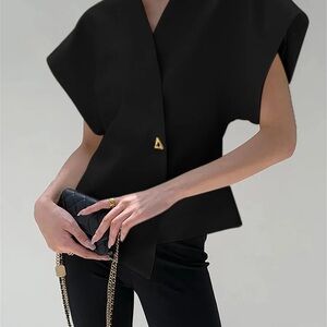 Elegant Black Women's Top